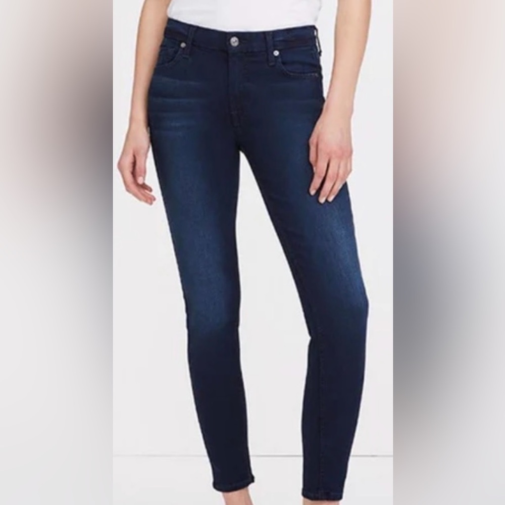 7 for all Mankind Slim Illusion Ankle Skinny Size 31